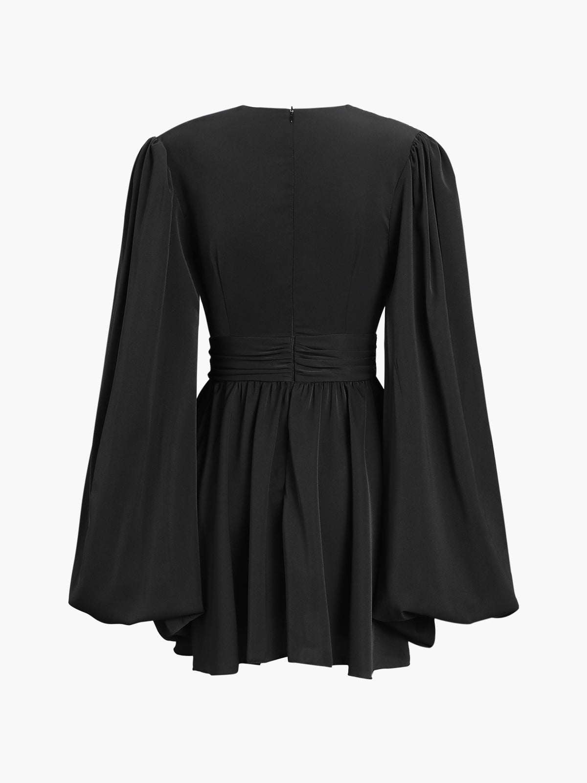 Avora - Mini Vestido Plissado Em Chiffon Com Decote Em V