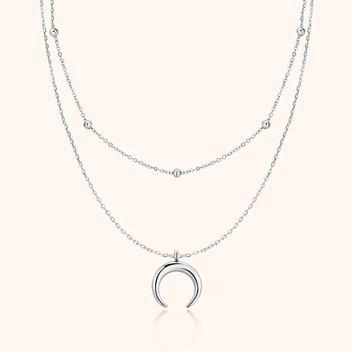 Collier De Perles Croissant De Lune