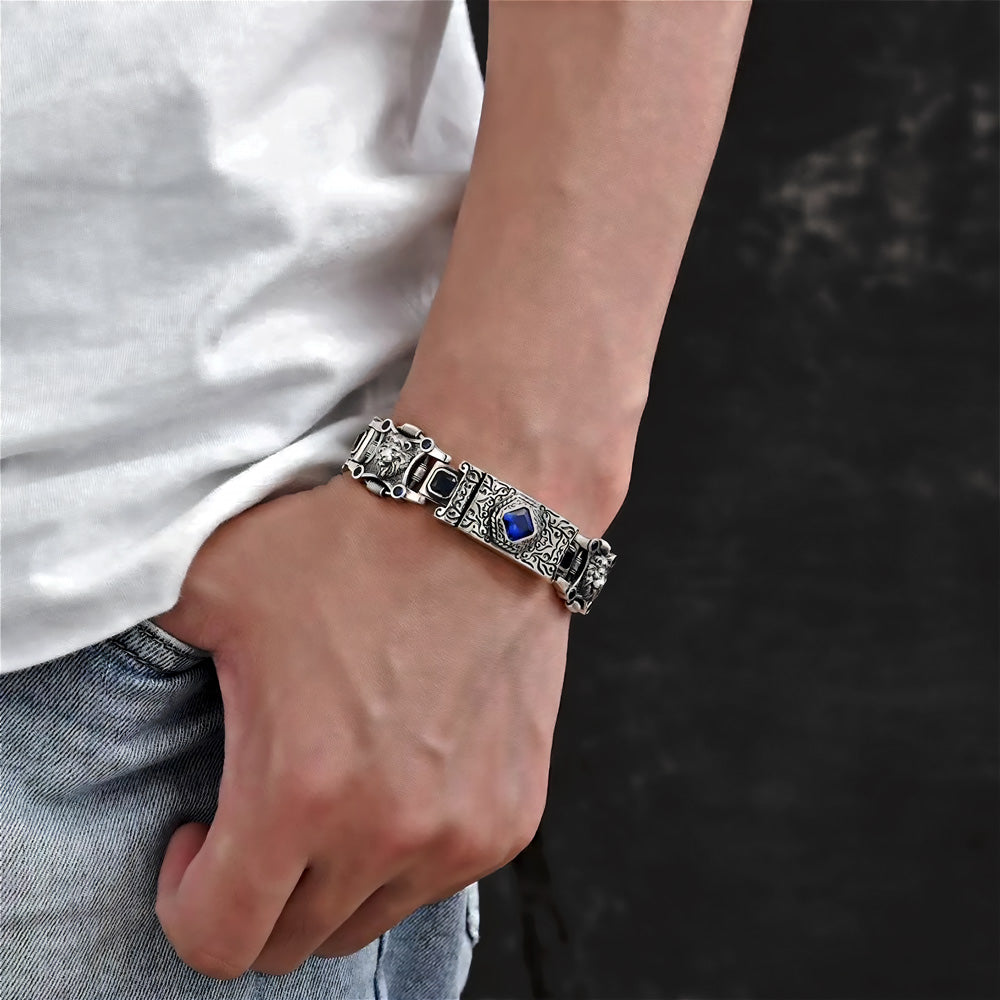 Löwe – Armband aus echtem Silber