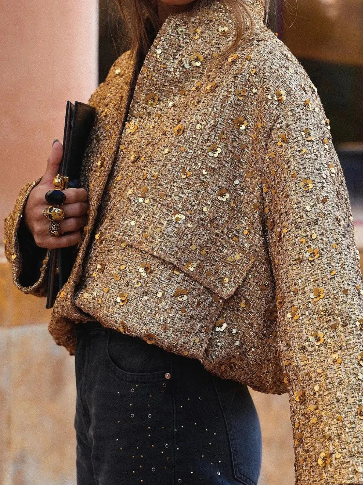 Evelyn - Sequin Bomber Jacket