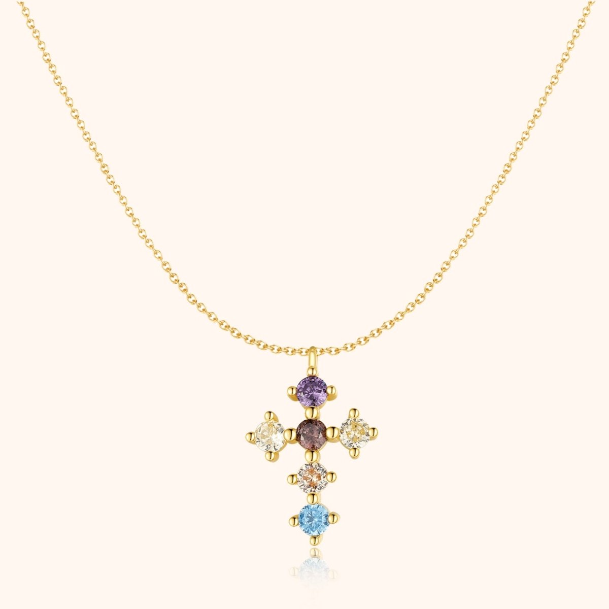 Collier Croix En Zircon