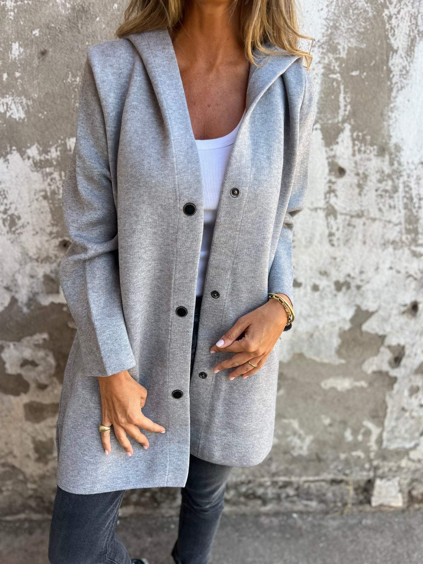 Mary |  Casual Single-Breasted Hooded Jacket