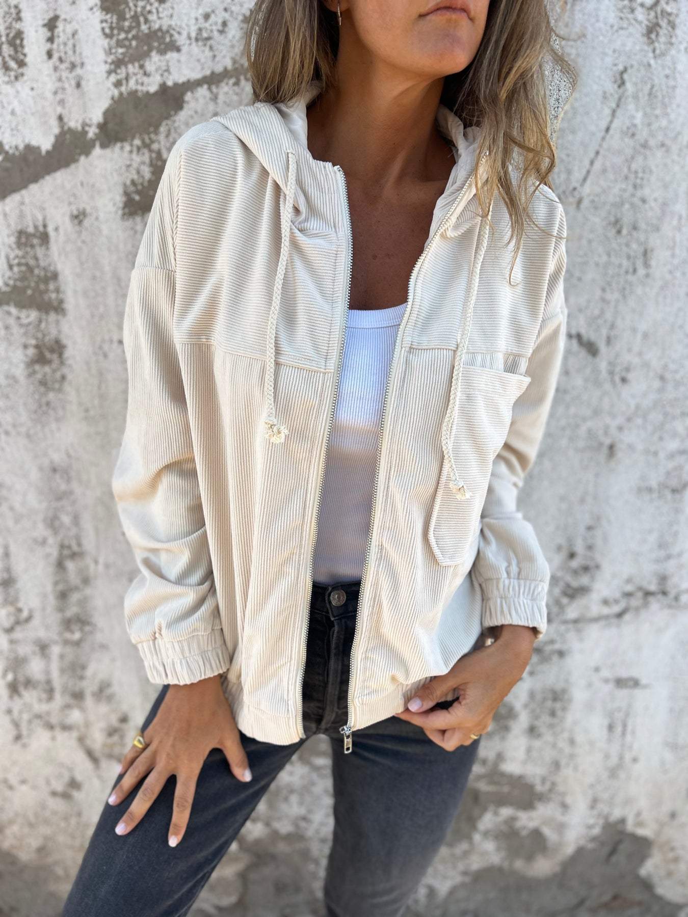 Emma - Casual Hooded Jacket With Zip