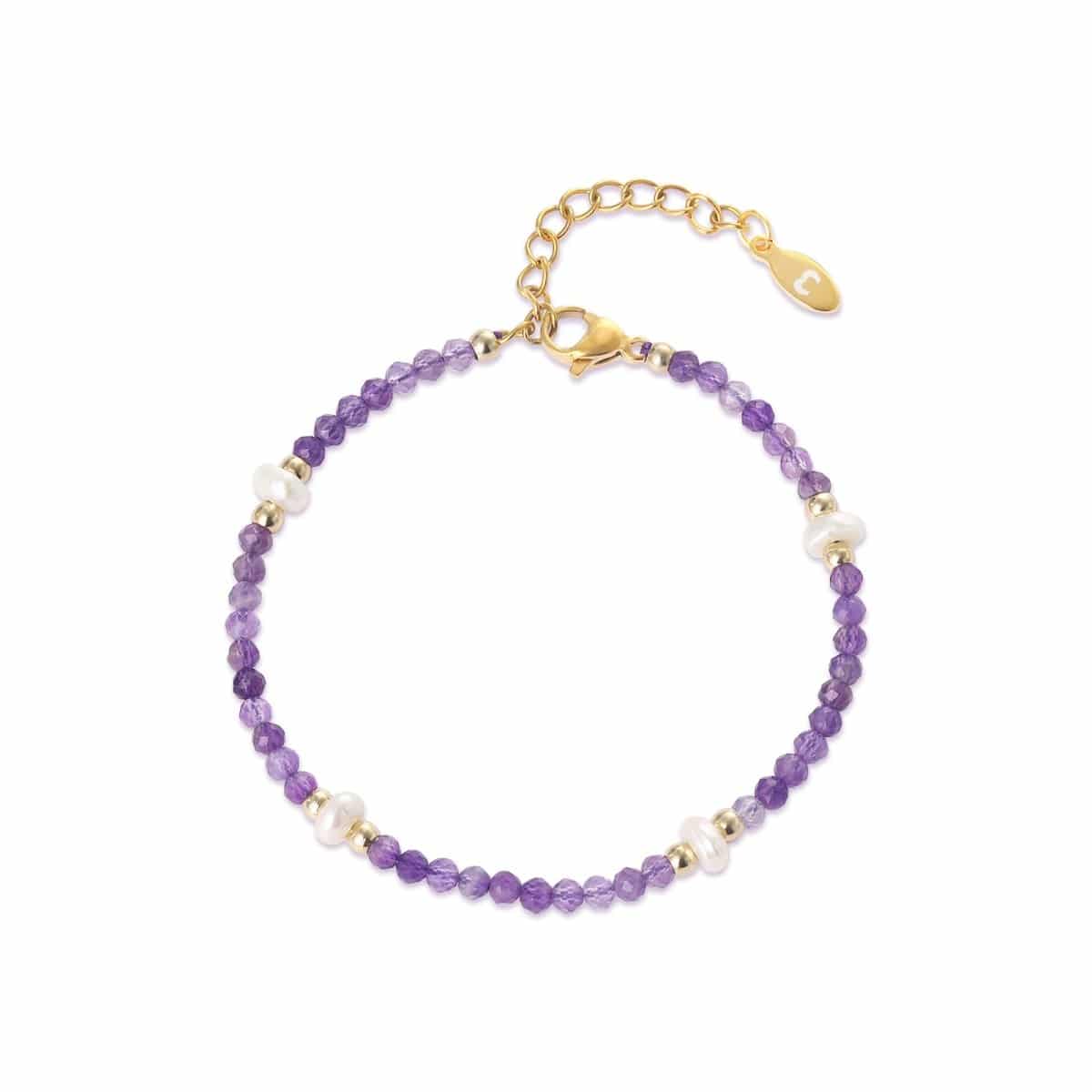 Amethyst-Perlenarmband